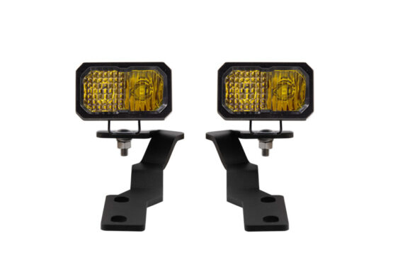 Diode Dynamics 2in LED Ditch Light Kit Yellow Pro Combo Fits 16-21 Tacoma