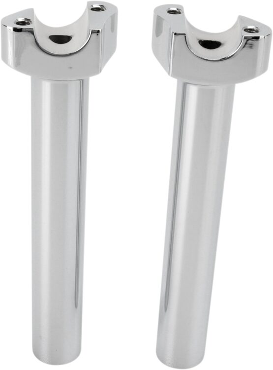 Drag Specialties Forged Aluminum Handlebar Risers 8in Chrome Pair