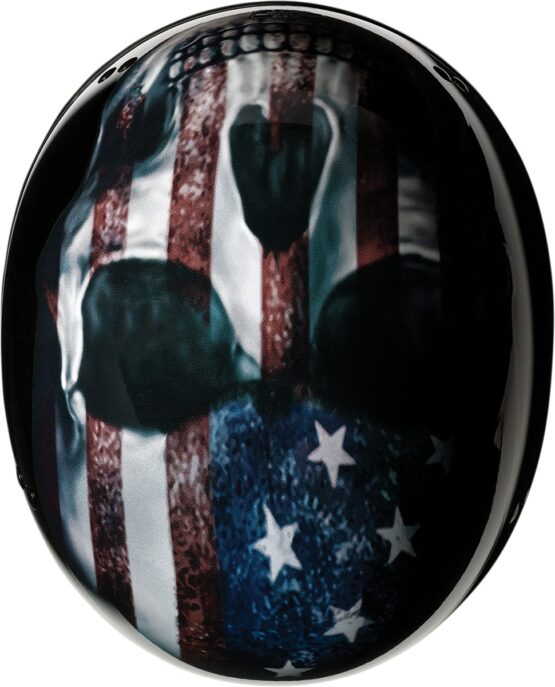 Z1R Vagrant USA Skull Helmet 2XL Black/White/Blue Unisex - Image 2