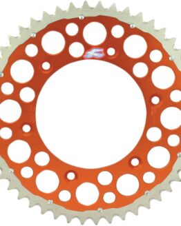 Aluminum Rear Sprocket Twinring 48T Orange