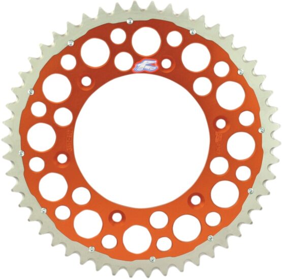 Aluminum Rear Sprocket Twinring 48T Orange