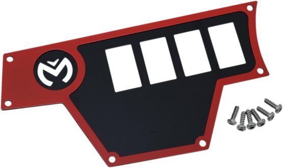 Moose Dashplate Left Red 4-Switch Large Fits 15-19 Polaris RZR 900/1000 - Image 2