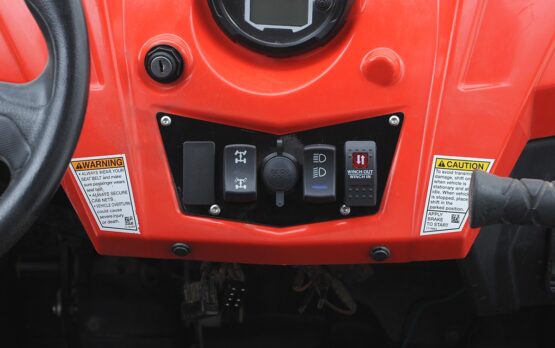 Moose Dashplate 4-Switch 12V Black Steel Fits 08-14 RZR800 12-18 RZR570 - Image 2