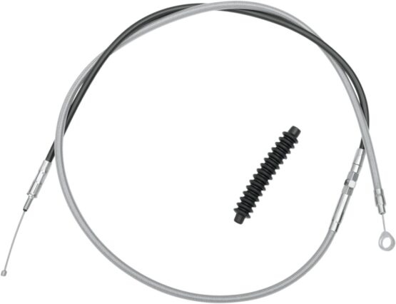 Drag Specialties Braided Stainless Clutch Cable +8in Chrome For Harley-Davidson