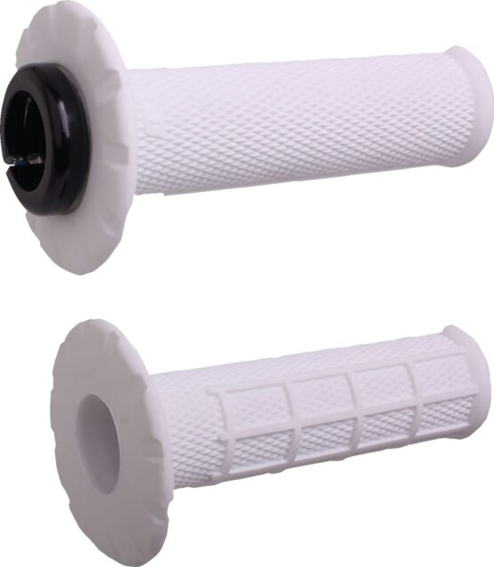 ODI Universal Lock-On Half Waffle Grips White/Black - Image 2