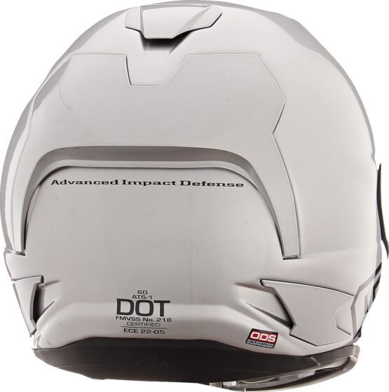 6D ATS-1R Solid Full Face Helmet Gloss Silver XL - Image 2