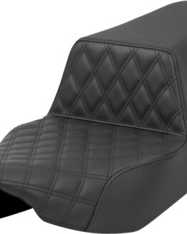 Saddlemen Step-Up Seat Front Lattice Stitch Black Extended Reach For FL 2023-2024