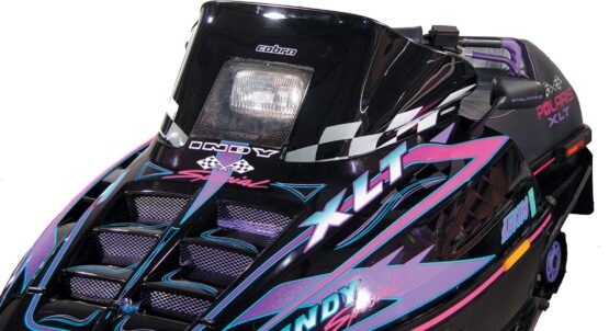 Cobra Windshield - STD Low - 11.5" Black W/ White - Image 2