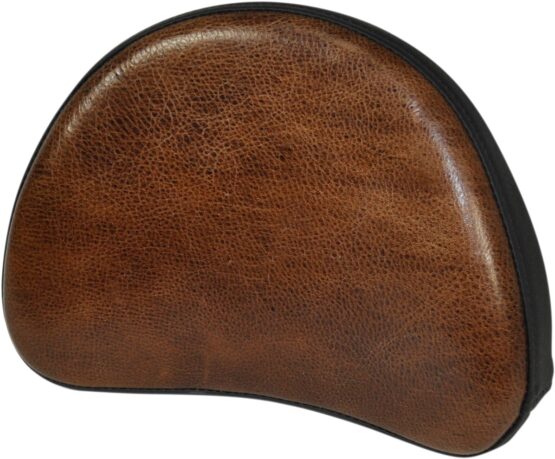 Lariat Half-Moon Smooth 8" Sissy Bar Pad Black/Brown