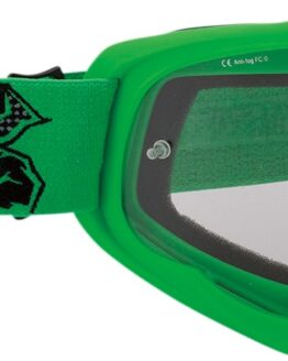 Qualifier Black / Green Agroid Goggles - Clear Lens