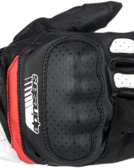 SP-5 Motorcycle Gloves Black/White/Red X-Large