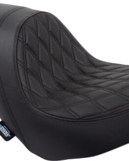 Drag Specialties Predator Seat Double Diamond Black For Harley Low Rider