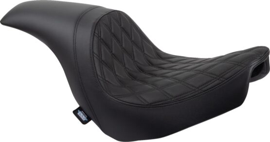 Drag Specialties Predator Seat Double Diamond Black For Harley Low Rider