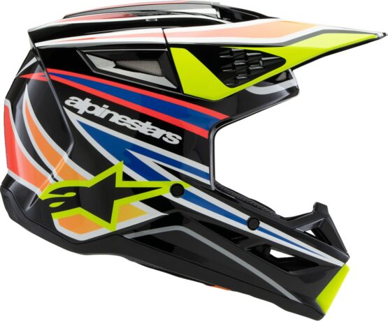 Alpinestars SM3 Youth Wurx Helmet YS Black/Yellow/Blue/Red - Image 2
