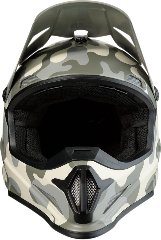 Rise Camouflage Full Face Offroad Helmet Green Small - Image 2