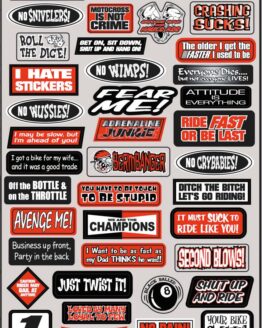 Factory Effex Sponsor Sticker Kit - FX Fun Phrases Stickers