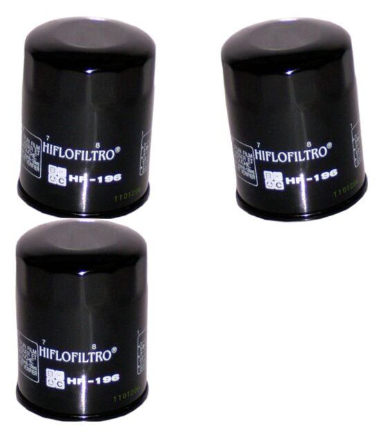 HF196 Oil Filter - Black - 3 Pack