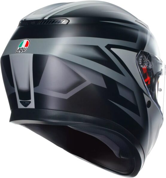 AGV K3 Compound Full Face Matte Helmet 2XL Gray Black - Image 2