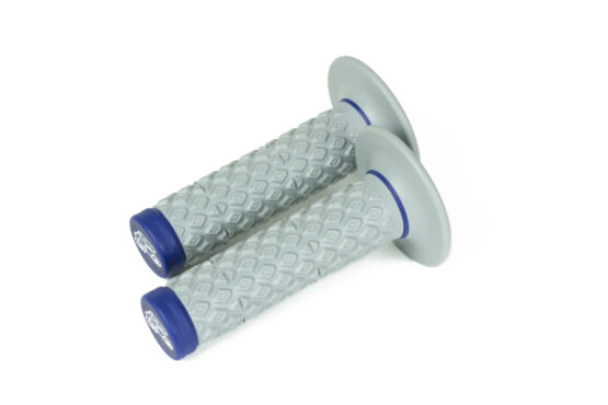 Renthal MX Dual Compound Grips Gray/Blue - Image 2