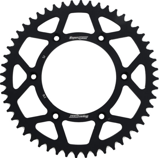 Supersprox 52T Aluminum Rear Sprocket Black Fits Honda