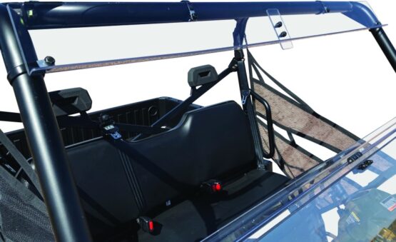QuadBoss Windbreak Folding Windshield Clear Fits 2013 Polaris Ranger 800 - Image 2