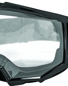Answer Apex 1 Goggle Black/Black Clear Lens Motocross Off-Road ATV