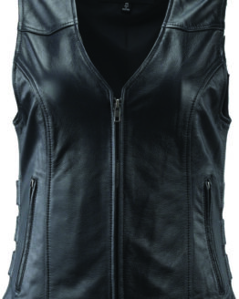 Kuryakyn Plains Leather Vest Black Womens Small