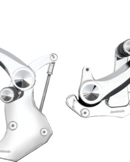 Accutronix Chrome Forward Controls +6" Billet Fits 14-19 Harley Touring FLRT