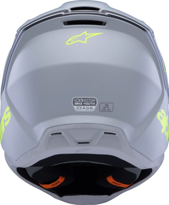 Alpinestars SM3 Youth Radium Helmet Gray/Blk/Ylw Fluo YL - Image 2