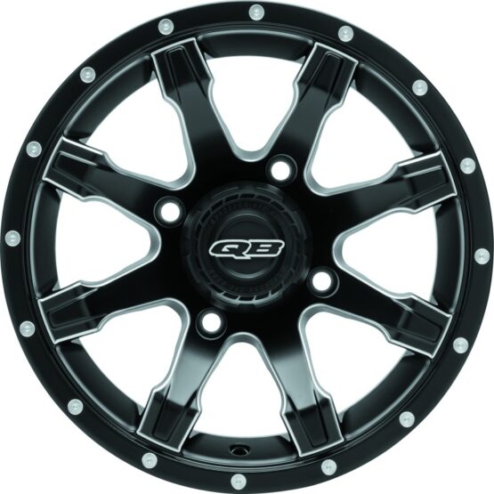 QuadBoss Grinder Wheel 14x7 4/137 5+3 with Center Cap Black