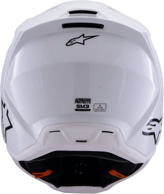 Alpinestars SM3 Solid Helmet White Gloss Medium - Image 2