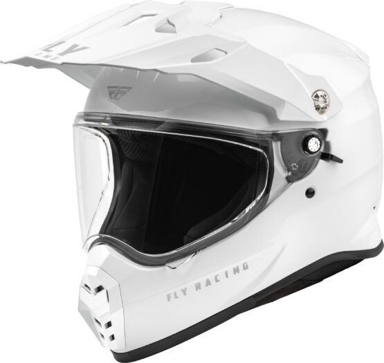 Fly Racing Trekker Solid Helmet White X-Small