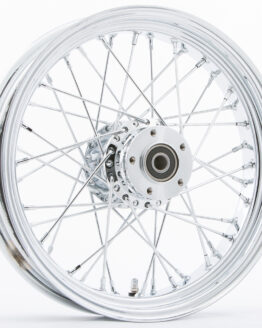 HardDrive Chrome 40-Spoke Rear Wheel 18x3.5in 1in Axle For Harley BT/XL 00-Later