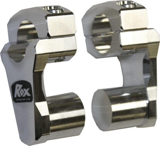 Rox Speed FX Pivoting Handlebar Risers 2in Chrome for 1-1/8in Bar Clamps - Image 2