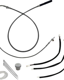 Fat Baggers EZ Install +4in Braided Cable Kit Polished For FLHX/SE