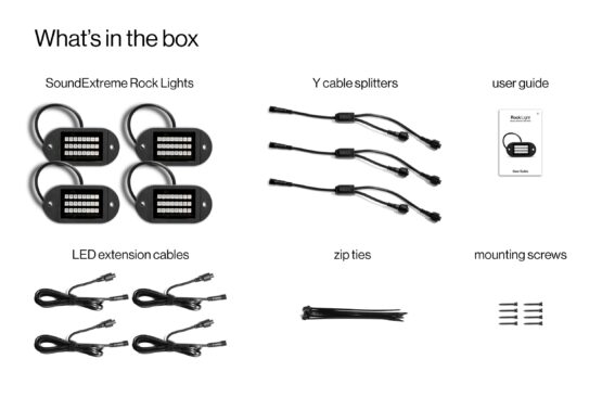 ECOXGEAR Sound Extreme Rock Lights X4 24 LED Kit - Image 2