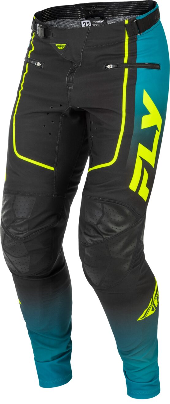 Fly Racing Youth Rayce Bicycle Pants Teal/Black/Lime 24 - Image 2