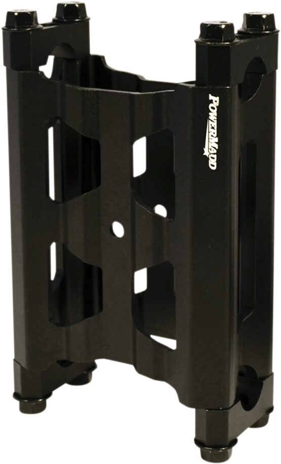 PowerMadd Wide Pivot Riser 5in with Clamps and Bolts Black/Satin