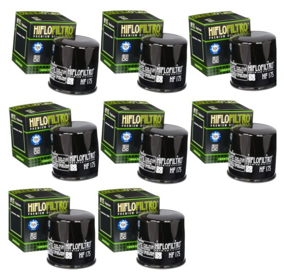 HF175 Oil Filter - Black - 8 Pack