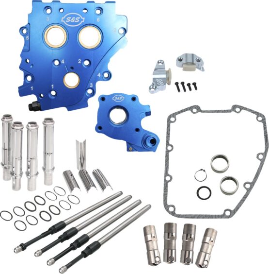 S&S Cam Chest Kit without Cams Chain Drive Chrome Pushrods For Harley Twin Cam