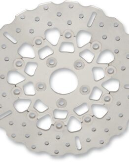 10 Button Contour Floating Rear Brake Rotor - Polished Center