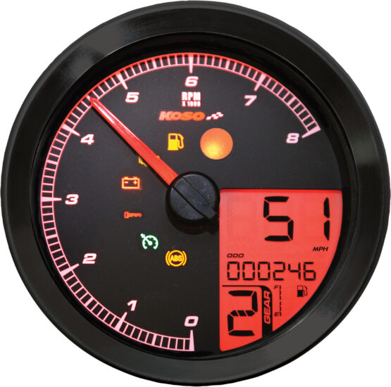 LCD Color Change Speedo and Tachometer - Black - Image 3