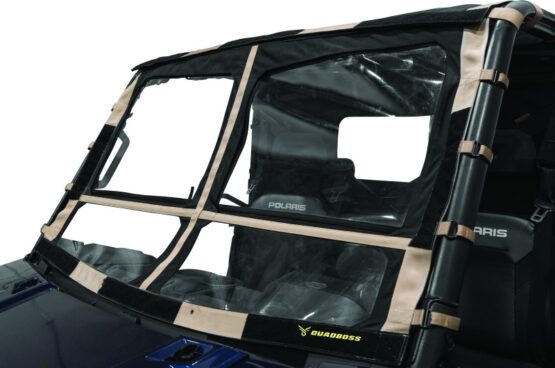 QuadBoss Soft Windshield Black Fits 15-19 Polaris Ranger 1000 Diesel