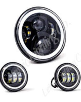 Letric Lighting 7in Led Black Full-Halo Indian