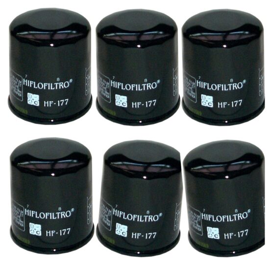 HF177 Oil Filter - Black - 6 Pack