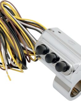 Performance Machine Contour 3-Button Switch Housing Chrome Left