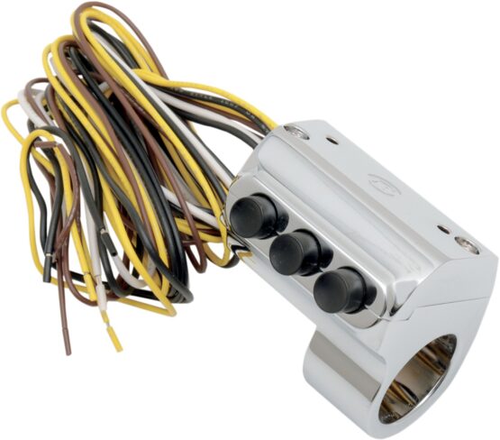 Performance Machine Contour 3-Button Switch Housing Chrome Left