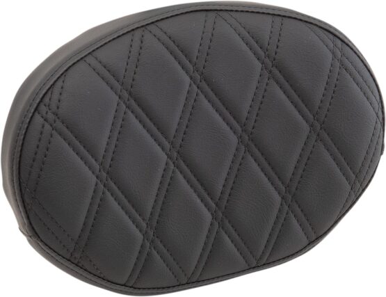 Drag Specialties Sissy Bar Pad Double Diamond Black Oval