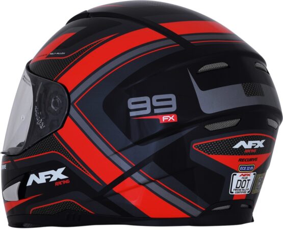 FX-99 Full Face Street Helmet Red Small - Image 3