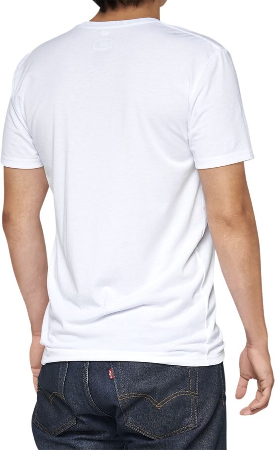 100 Percent Tech Surman T-Shirt White Orange Men's Large - Image 2